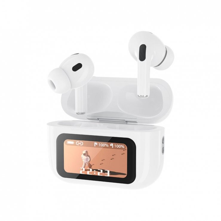 Imagine Casti wireless HF TWS cu Smart screen Alb, XO X36 Pro